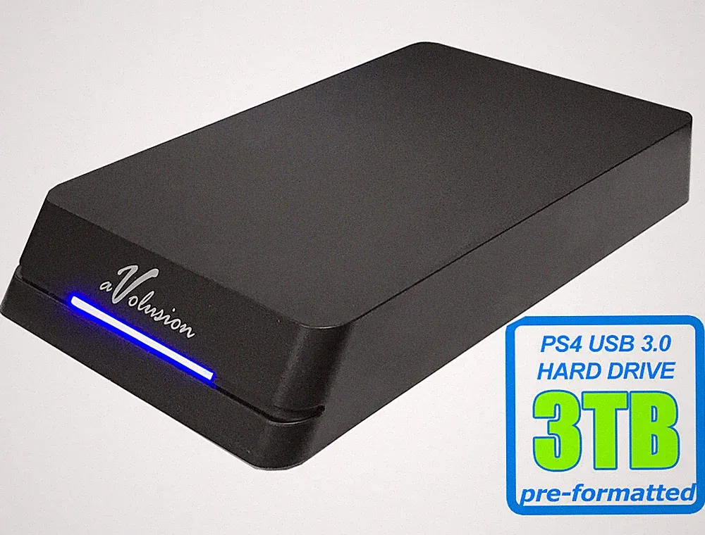 Avolusion 3TB HDDGear Pro External USB 3.0 Gaming Hard Drive - PS4, PS4 Slim Pro