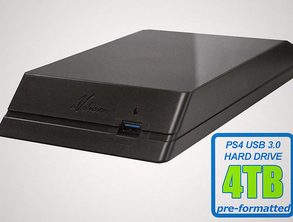 Avolusion (HDDGear) 4TB USB 3.0 External Hard Drive For PS4, PS4 Slim, PS4 Pro