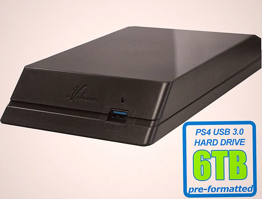 Avolusion (HDDGear) 6TB USB 3.0 External Hard Drive For PS4, PS4 Slim, PS4 Pro