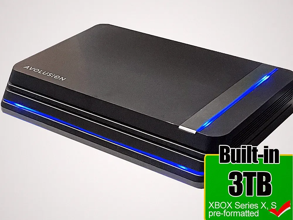 Avolusion HDDGear Pro X 3TB USB 3.0 External Gaming Hard Drive - XBOX Series X,S