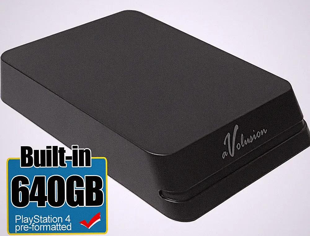 Avolusion Mini HDDGear Pro 640GB USB 3.0 External Hard Drive (PS4 Pre-Formatted)