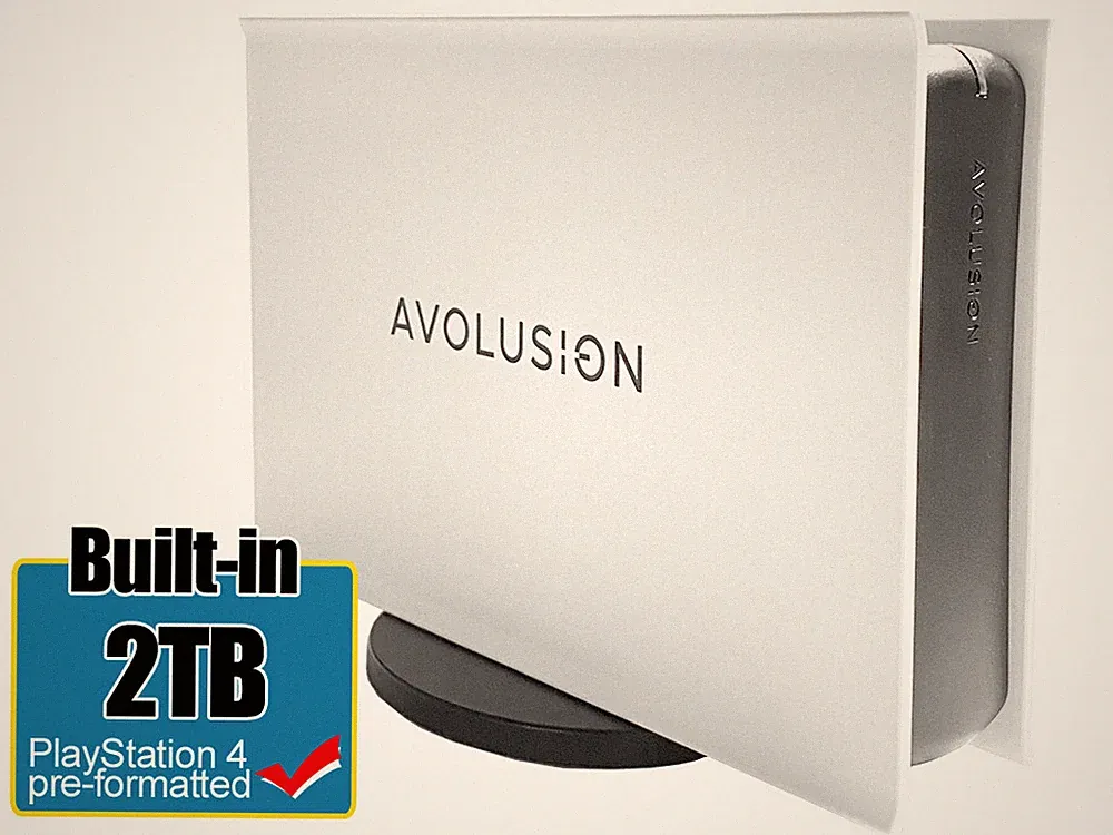 Avolusion PRO-5X Series 2TB USB 3.0 External Gaming Hard Drive PS4 Slim, Pro,1st