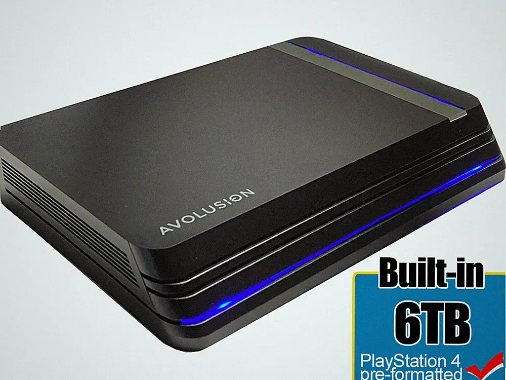 Avolusion Pro X 6TB USB 3.0 External Gaming Hard Drive (PS4 Pro, Slim, 1st Gen)